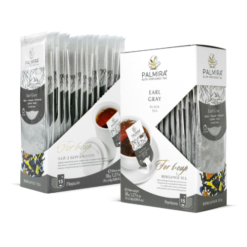Чай Palmira t-cup BOX "Сірий граф" для чашки чорний з бергамотом