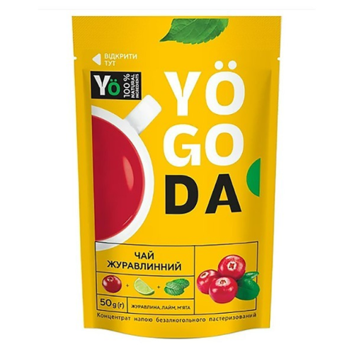 Чай-сашет YO GO DA журавлиний (з лаймом та м`ятою) 50 г