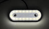 Світлодіодний бічний габаритний ліхтар неоновий білий 12-24v (з кронштейном), фото 2
