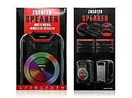 Колонка музична з дротовим мікрофоном та пультом ZQS8128, фото 10
