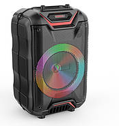 Колонка музична з дротовим мікрофоном та пультом ZQS8128, фото 4