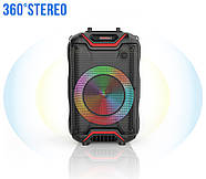 Колонка музична з дротовим мікрофоном та пультом ZQS8128, фото 7