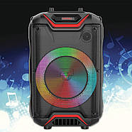 Колонка музична з дротовим мікрофоном та пультом ZQS8128, фото 3