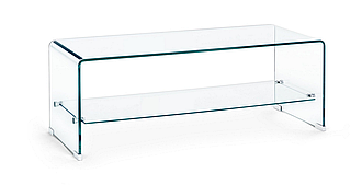 Журнальний столик зі скла з полицею Iride 100 x 40