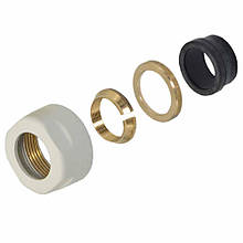 Гайка обтискна для мідної труби Carlo Poletti 15 мм x 24-19 біла (Італія) A58409E