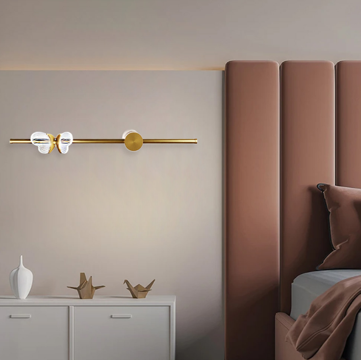 Бра у золотому корпусі з метеликом зліва WC 18 GD L, фото 1