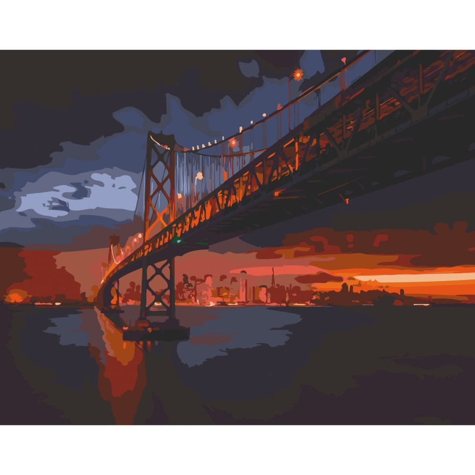 Картина за номерами 40х50 см. Golden Gate Bridge AC11003