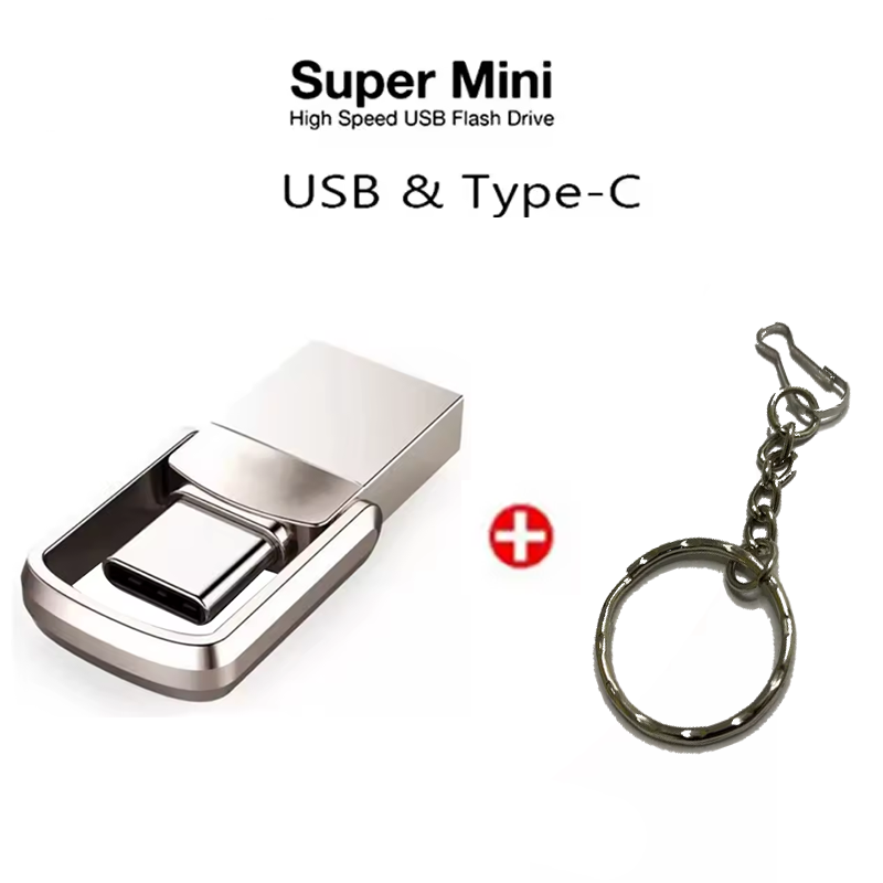 Флешка на 2 ТБ USB 3.0 / Type-C, флеш-накопитель 2 в 1 для смартфонов ...