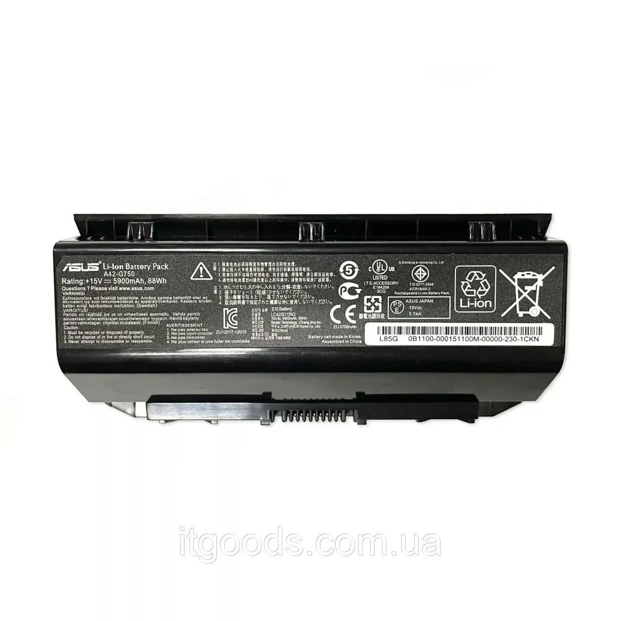 Оригінальна батарея Asus A42-G750 / A42G750 15V 5900mAh для ноутбука ROG G750 G750J G750JH G750JM G750JS G750JW G750JX