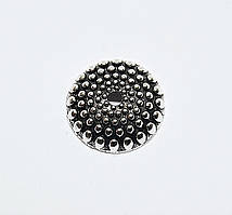 Шапочки для намистин Finding Обіймач круглий шипи Античне срібло 15 мм