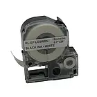 Універсальна стрічка 18мм 8м сумісна з Epson LC-5WBN Ukrmark E-C5WBN чорний на білому