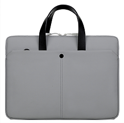 Сумка для ноутбука сірий 15,6" Oumande вологозахищений портфель для ноутбука 15-16 дюймів сірий