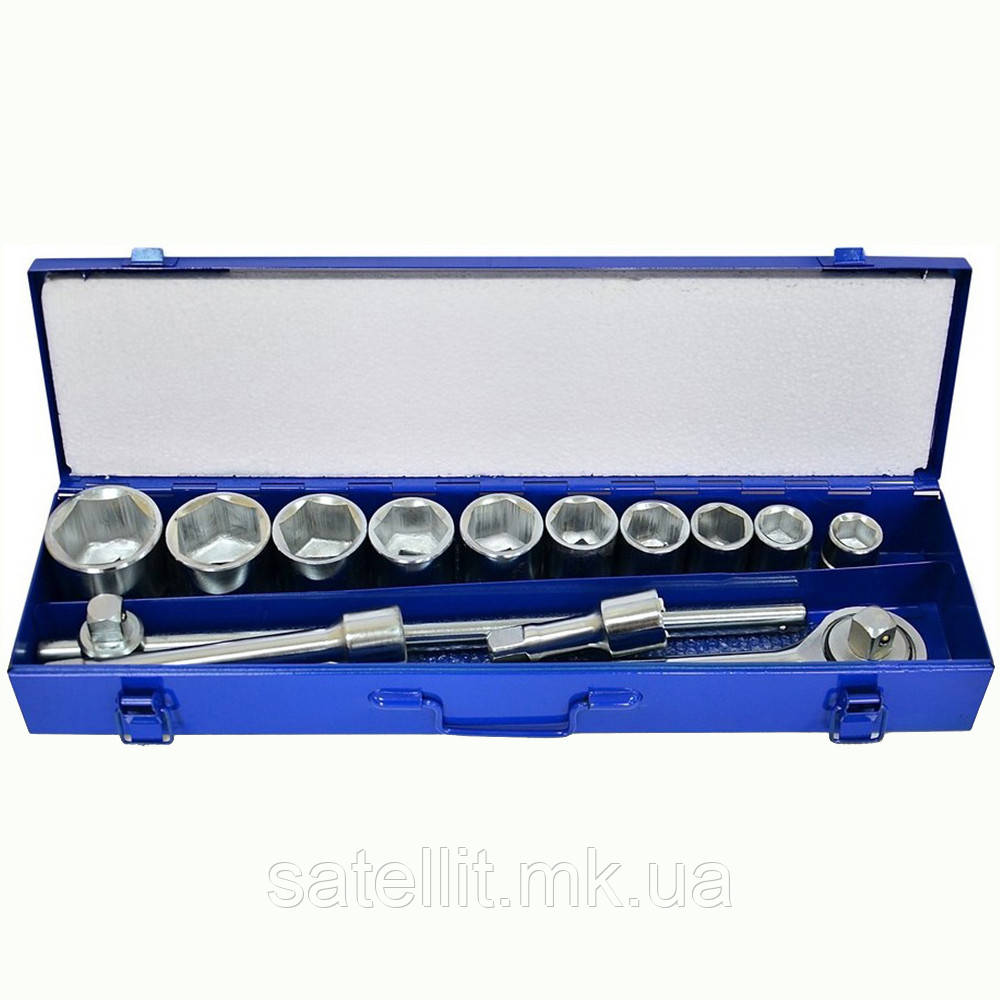 Набір головок 3/4" 22-50 мм 14 шт Technics 6-г метал. ящик, 52-110