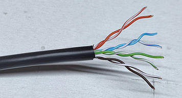 Кабель вита пара UTP 5e зовнішня мідна,на метраж