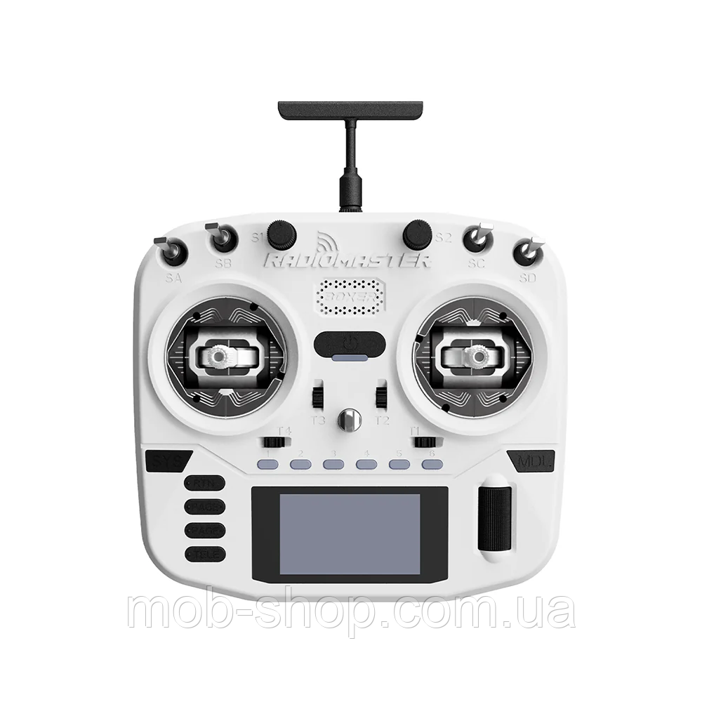 Пульт керування для дрону RadioMaster Boxer Crush ELRS M2 white. Джойстик для польотів дрону