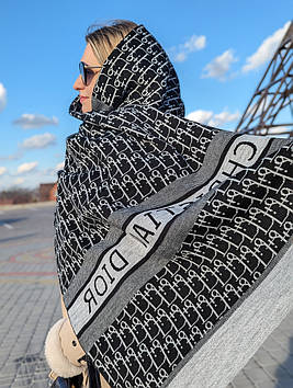 ПАЛАНТИН ШАРФ, ХУСТКА Christian Dior ЖЕНСЬКИЙ ШАРФ ДИОР світло-сірий