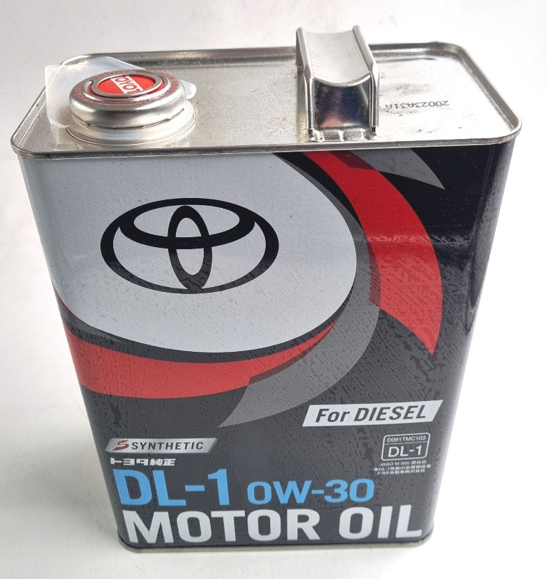 Оригінальне синтетичне моторне мастило Тойота Дизель DL1 0W-30 (Японія) 4l