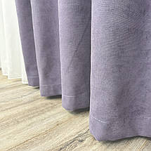 Готові штори однотонні Мікровелюр лаванда, фото 4