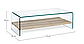Журнальний столик зі скла з полицею Kenya 110X55, фото 2