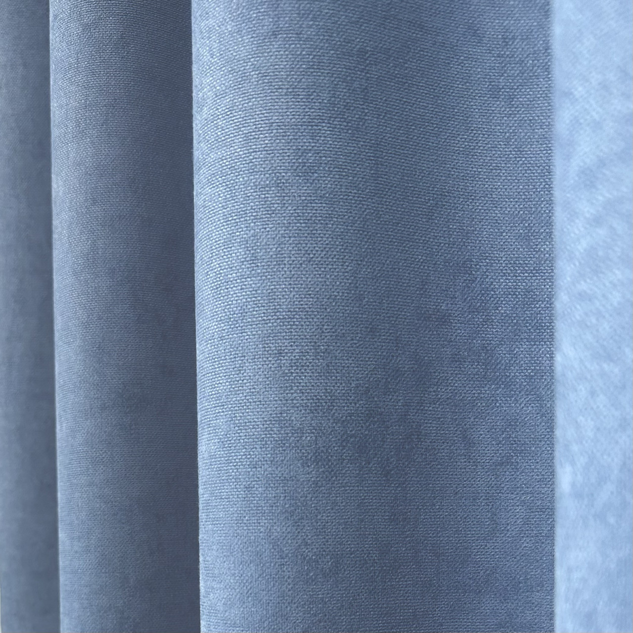 Штора мікровелюр (Petek) блакитний №114