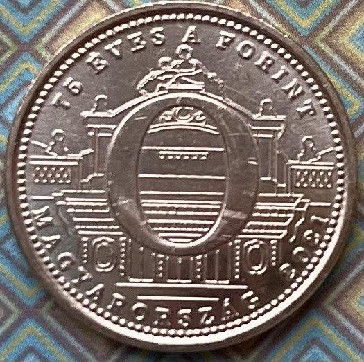 Монета Угорщіни 5 форинтів 2021 р. 75 років введення форинту "О", фото 1