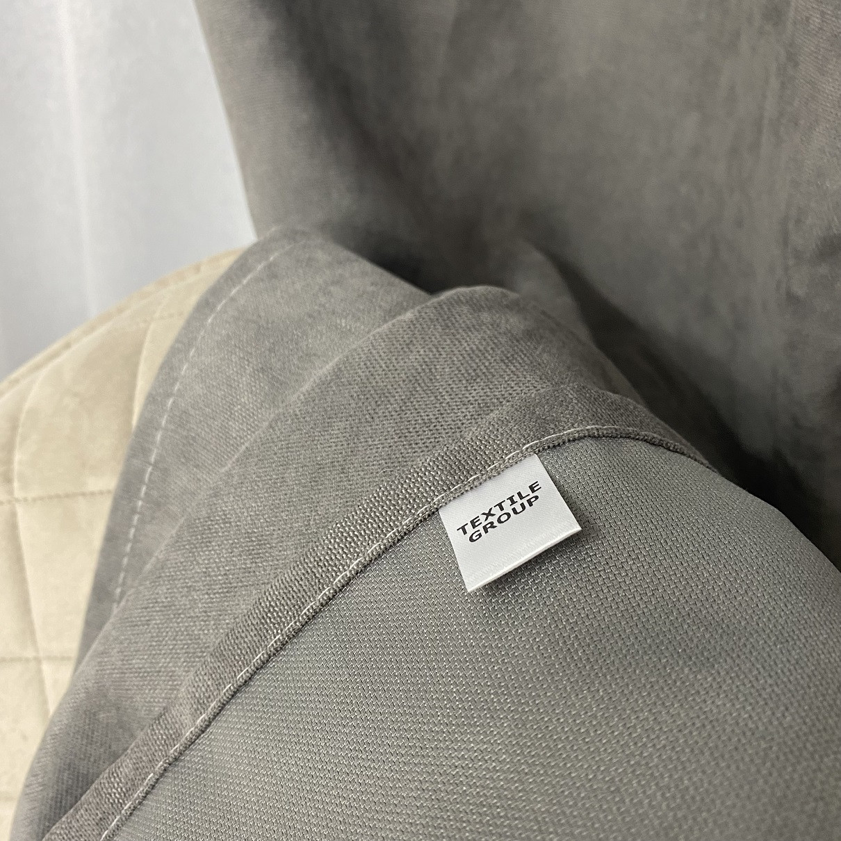 Штора мікровелюр (Petek) сірий №339