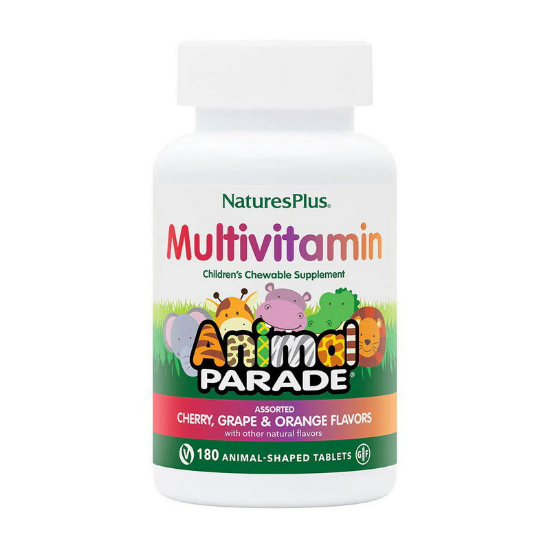 Animal Parade Multivitamin (180 animal-shaped tabs, natural grape)