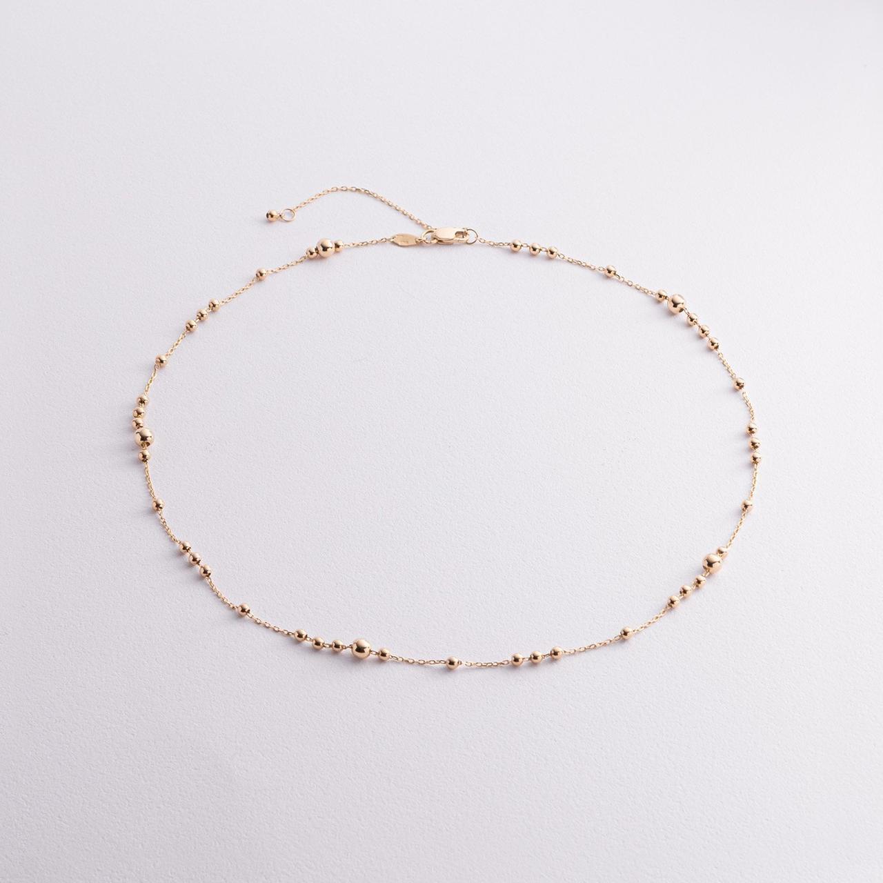 Кольє "Кульки" в жовтому золоті -1002592, фото 1