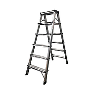 Стрем'янка двостороння GTM KMH1206 алюмінієва, 6 сходинок, висота 1180 мм (KMH1206)