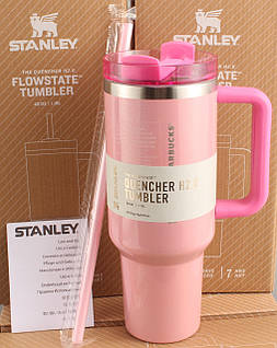 Термос термочашка Stanley Quencher H2.0 Tumbler з нержавіючої сталі 1,18 л KT6007812 Rose Quartz