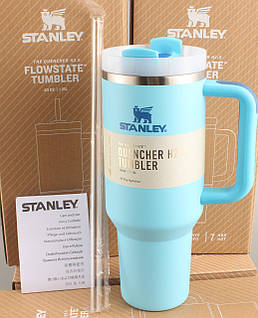 Термос термочашка Stanley Quencher H2.0 Tumbler з нержавіючої сталі 1,18 л KT6007807 Powder Blue
