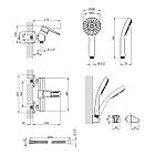 Змішувач для душу Kroner KRM Kante — C050, фото 2