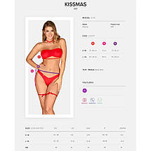 Новорічний костюм Obsessive Kissmas set червоний, S/M, фото 6