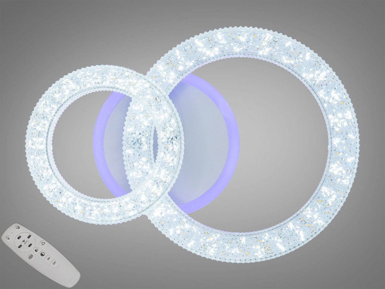 Стельова світлодіодна люстра з димером 2203/2WH LED 3color dimmer, фото 1