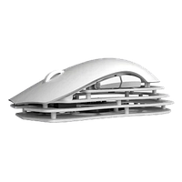 Ігрова комп'ютерна бездротова мишка Ajazz M259 (90g) (Магній) Біла