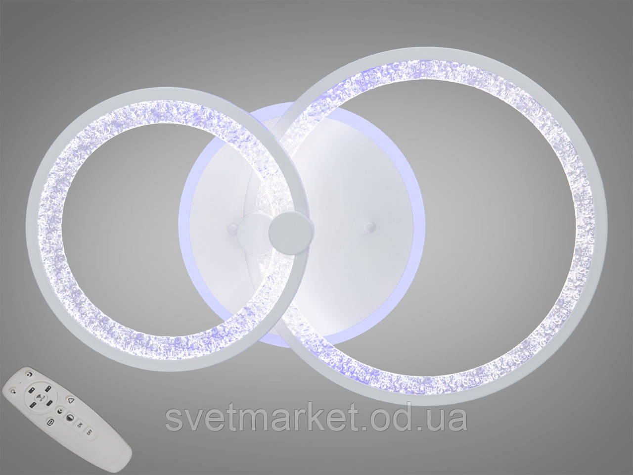 Люстра стельова для спальні 8180/2WH LED 3color dimmer, фото 1