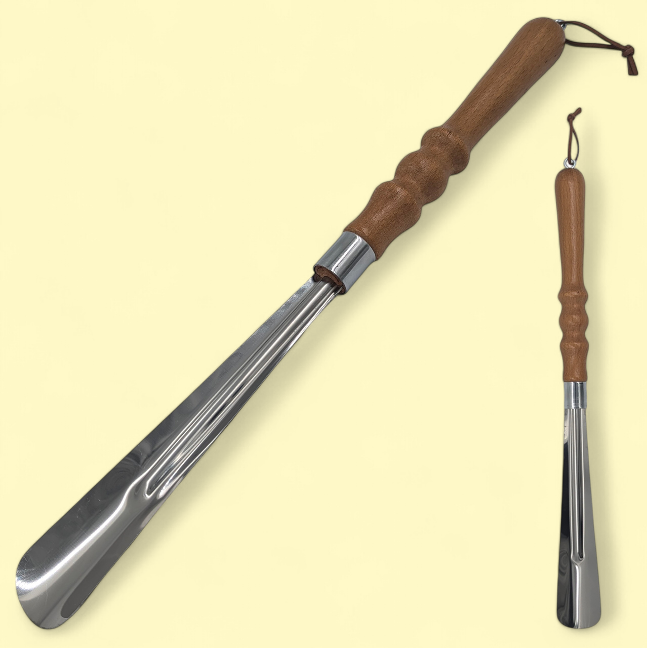 Ложка для взуття L50см ручка бук (нерж