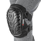 Наколінники захисні, протиковзкі накладки з ПВХ, тканина 600D, гелеві подушки, неопренові ремені INTERTOOL, фото 3