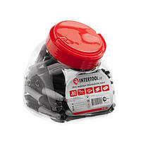 Міні-маркери перманентні чорні, L= 93мм, 80 шт/упак. INTERTOOL KT-5010