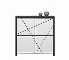 Тумба KOM 4D Каспіан (BRW/БРВ Україна) венге темний/білий сніг 1050*1120*400 мм