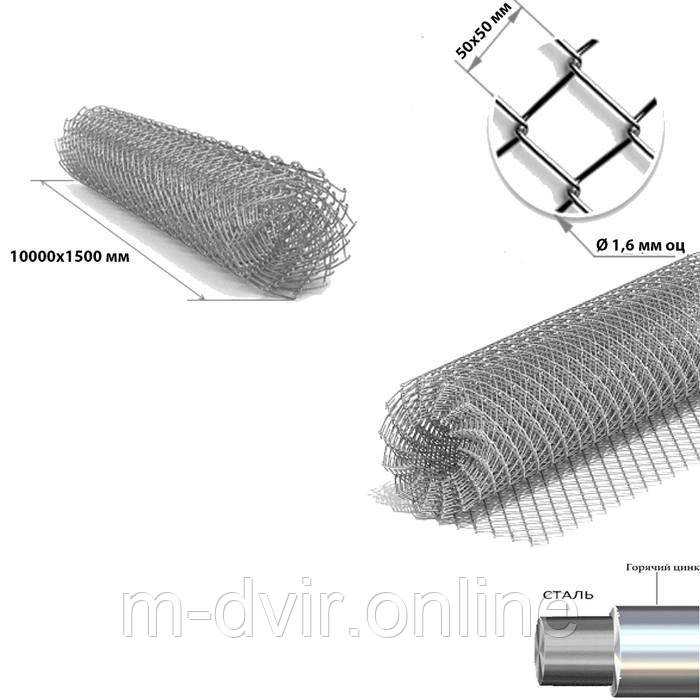 Cітка рабиця оцинков.50*50 1,5*10м (шт), фото 1