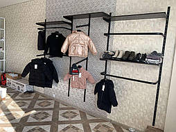 Стійка для дитячого одягу чорна