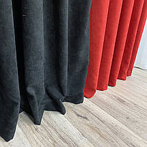 Штори мікровелюр Дует №450 чорно-червоний, фото 4