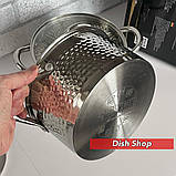 Набір каструль Benson з нержавіючої сталі (2.6л, 4.7л) багатошарове дно, фото 4