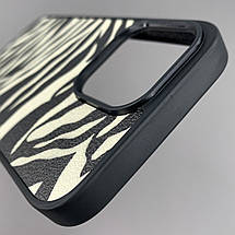 Чохол для Apple iPhone 14 Pro Max чохол з принтом зебра на телефон айфон 14 про макс чорний з білим a01o, фото 5