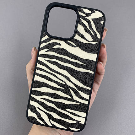 Чохол для Apple iPhone 14 Pro Max чохол з принтом зебра на телефон айфон 14 про макс чорний з білим a01o, фото 1
