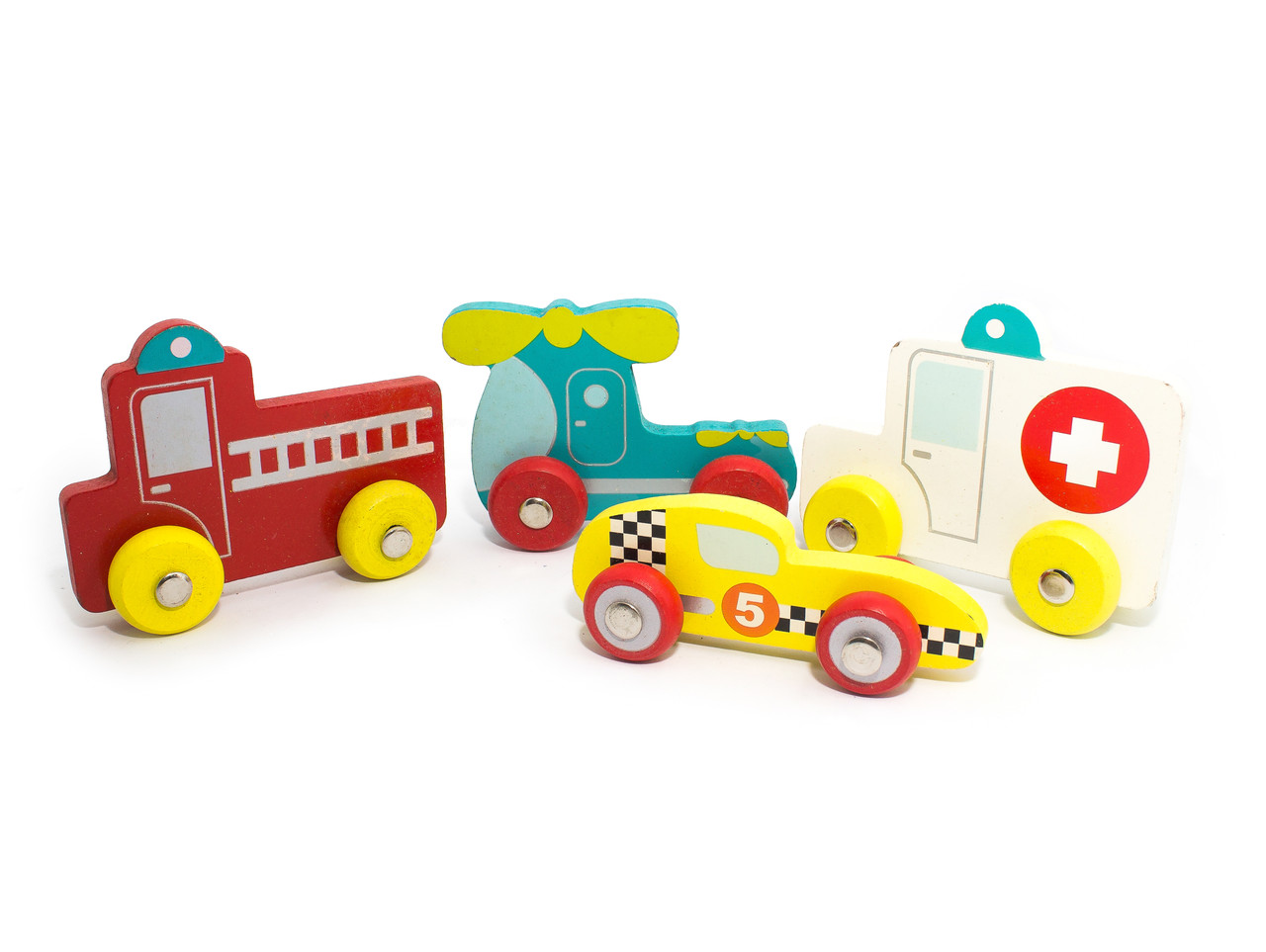 Дитячі дерев'яні машинки різні види 12шт/уп