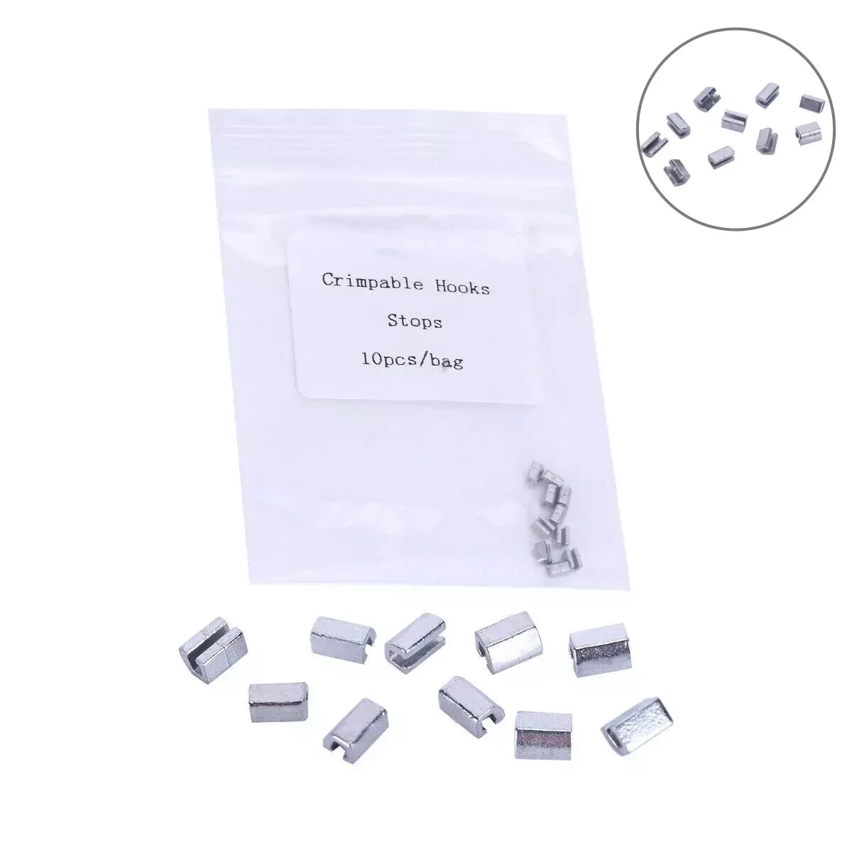 Стопор ортодонтичний затискний crimpable split stops (10шт)