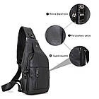 Сумка чоловіча Vintage 14414 Чорна, фото 4