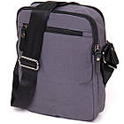 Універсальна текстильна чоловіча сумка на два відділення Vintage 20659 Графитовая, фото 2